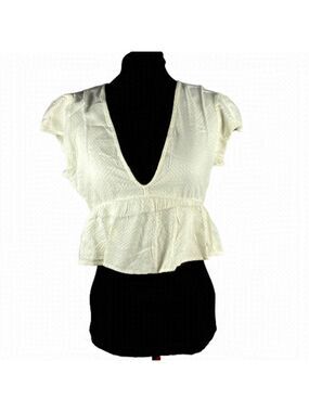 ROXY Sweet Release Woven Crop Top Style ARJWT03206 Size S in Snow White (WBK0) 2